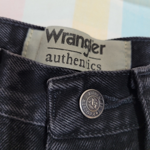 MISFITS Wrangler jeans black denim straight leg punk rock alternative patched - Picture 9 of 10